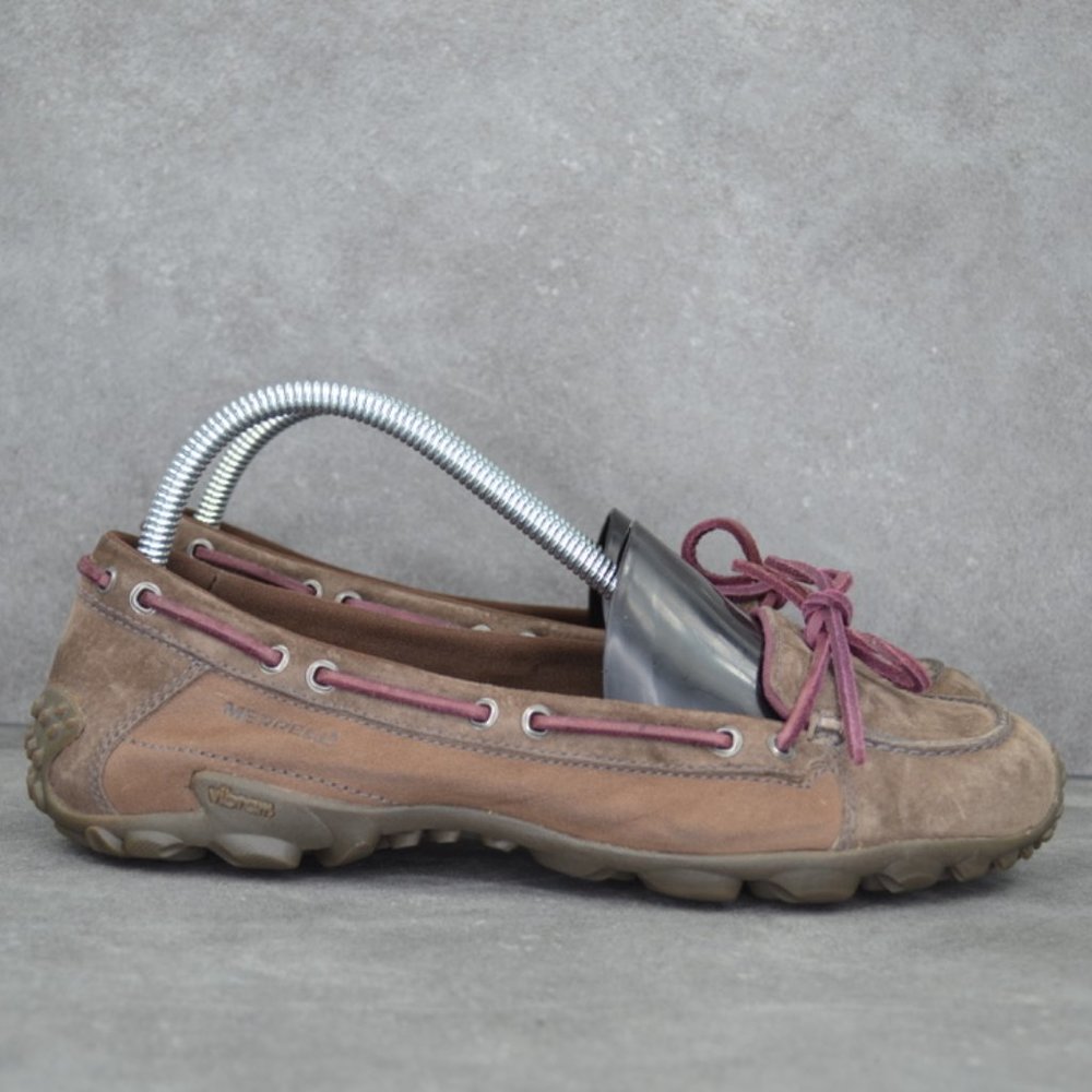 Merrell Marina Leather Slip On Loafers, Brown, Women's 7.5